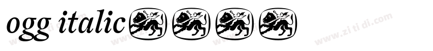 ogg italic字体转换
